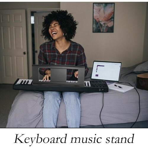 Sheet Music Stand Adjustable Electronic Keyboard 20.28 X 7.68 Thickened Baffle Extra Support Home Practice Multicolor 1