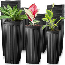 Thick and deep nursery pots - 20 tall planting pots for indoor and outdoor gardening