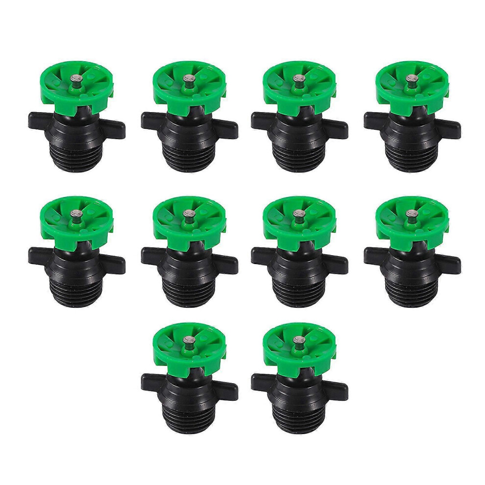 (Red) 10 Automatic Rotating Sprinkler Heads, 360-Degree Rotating Micro Sprinkler For Garden Red