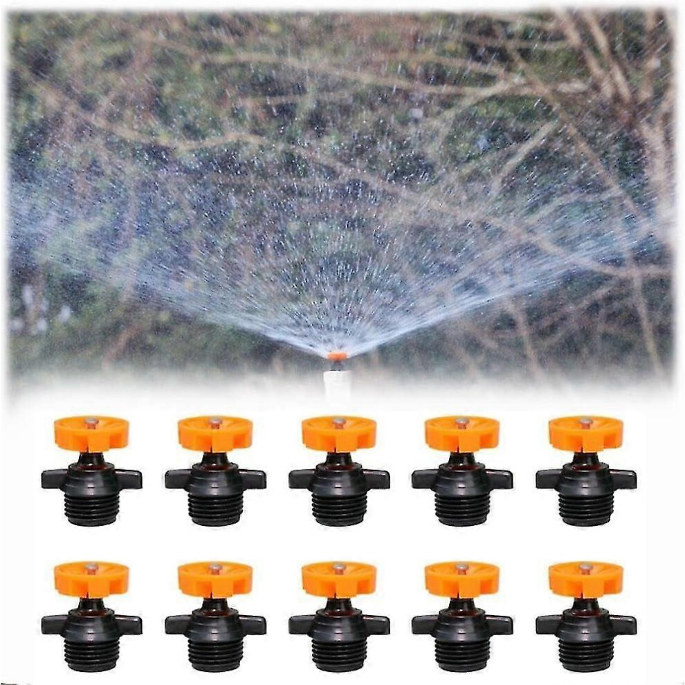(Green) 10 Automatic Rotating Sprinkler Heads, 360-Degree Rotating Micro Sprinkler For Garden Green