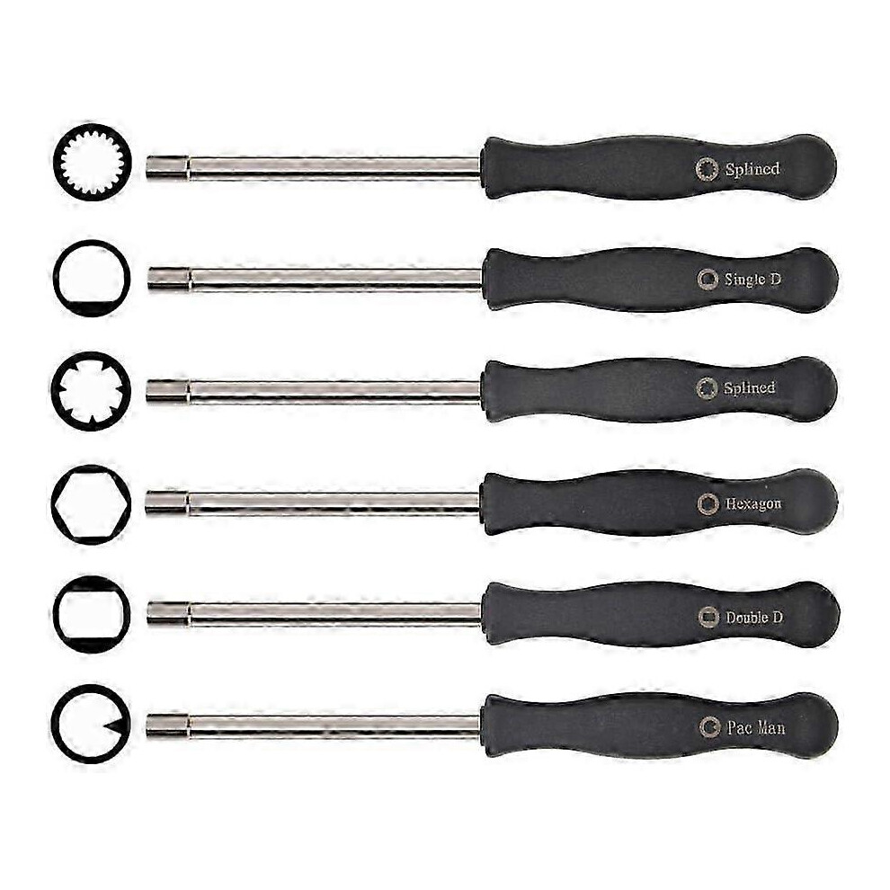 Carburetor screwdriver set, 6 pieces, suitable for Husqvarna 125, 135, 136, 137, 141, 141, 235, 235e, 236, 236e, 240, 240e, 435, 435e, and 440e