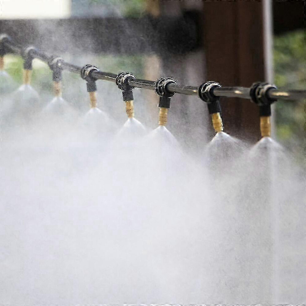 (10m) 10m Automatic Watering Kits Micro Misting Cooling System Garden Agriculture Greenhouse Irrigation Spray Brass Mist