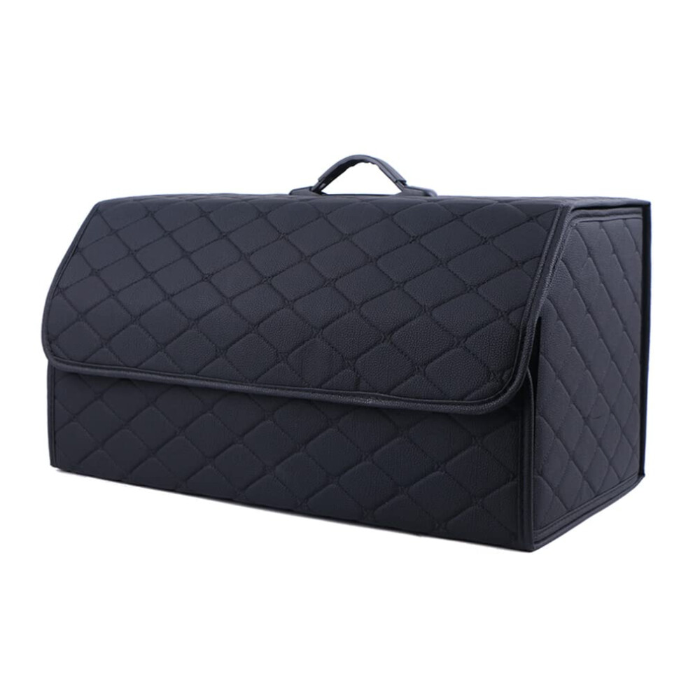 Leather Car Boot Bags Collapsible Storage Box For Mercedes Benz V-Class V220d V250d V300d Xl Black 9016109596758