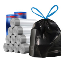 (50*55CM black, white, blue, yellow and green (bare roll without packaging), 0.019MM) Kitchen, Home & Office Trash Bags