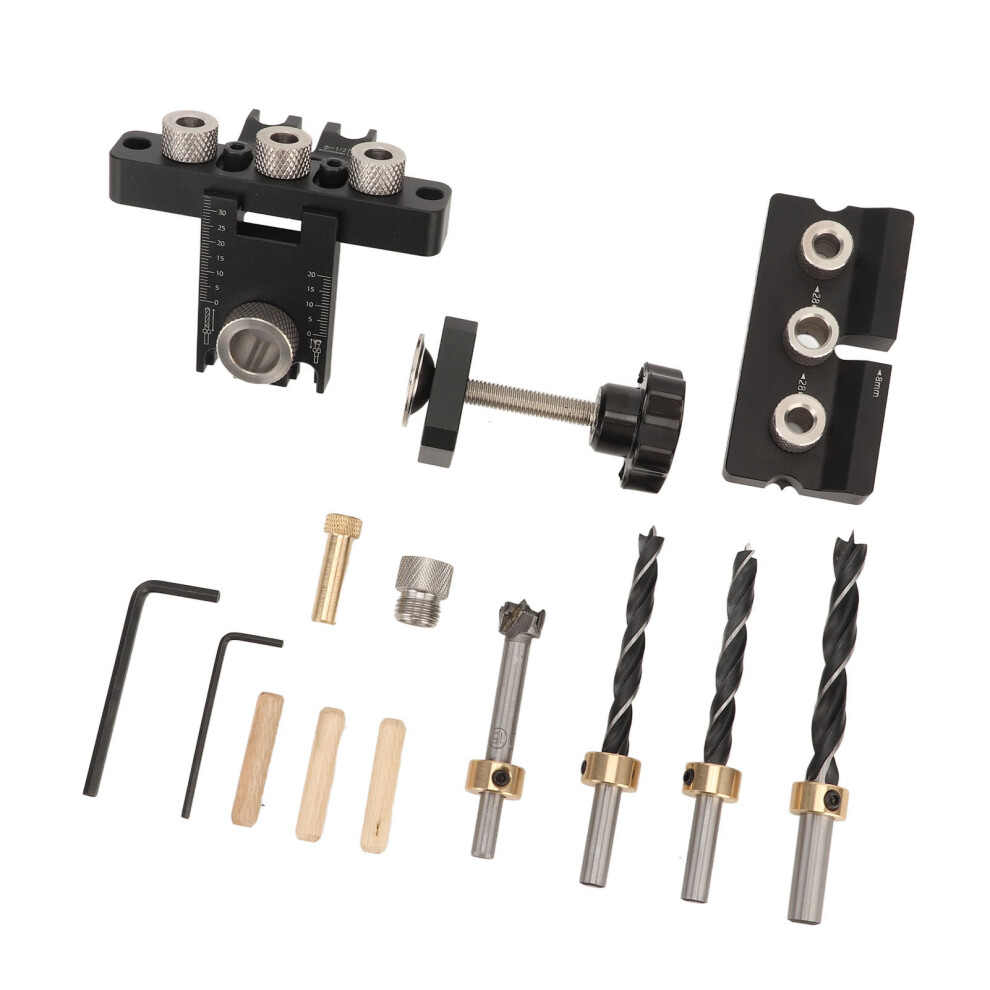 Aluminum Alloy Dowel Jig Kit With Anodized Surface 10Mm To 25Mm Fit 4621354036505