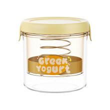 Homemade Yogurt Strainer Fine Mesh Yogurt Filter Stainless Steel Springs For Yogurt Cheese And Soy Milk Yellow