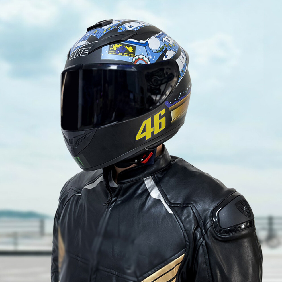 Full Face Motorcycle Helmet Men Women Breathable ABS Impact-Resistant, All Seasons-image-OPC-PMDNQY7-NEW