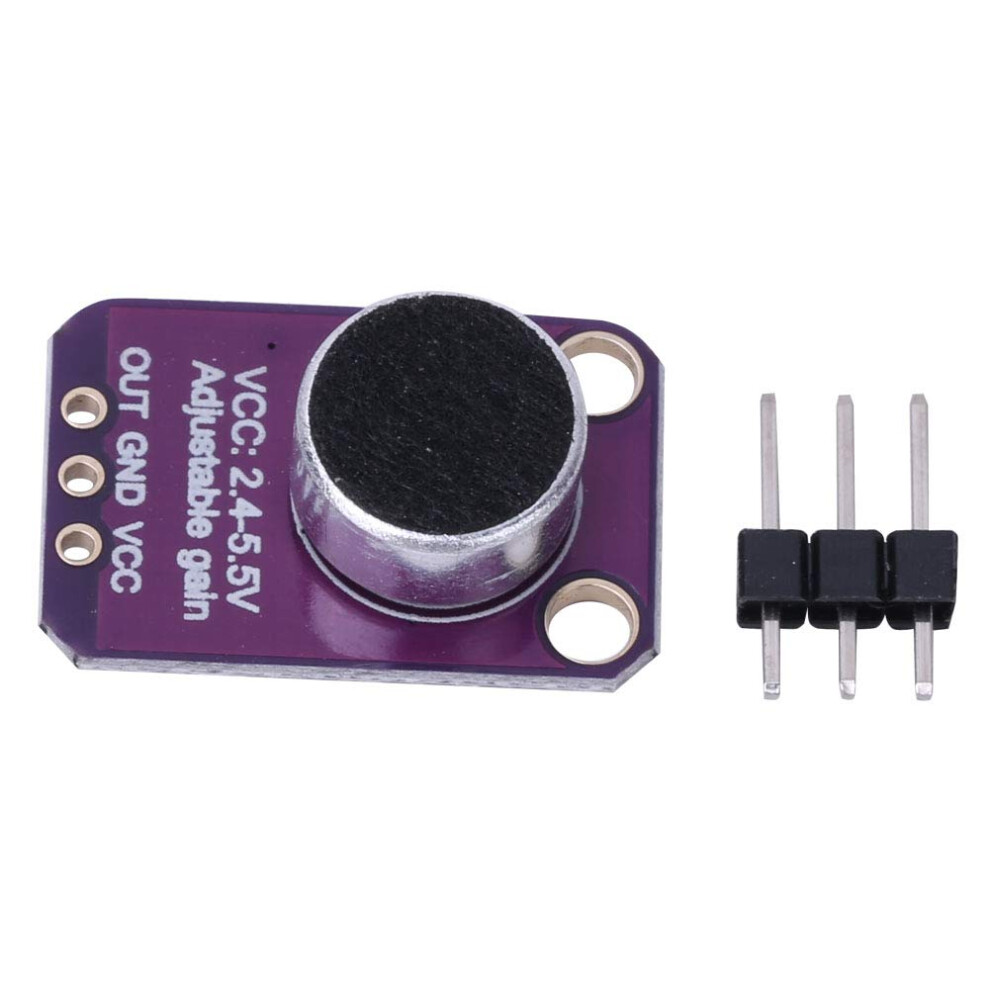 Max4466 Microphone Amplifier 2.4V-5.5V, Gain 25X-125X, Rail-To-Rail Output, Quiet Power Supply, Dc Bias, 100Uf Capacitor 9393856569632
