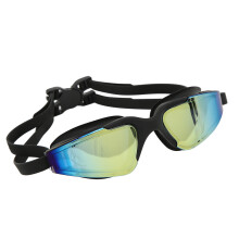 Waterproof Silicone Swim Goggles for Adults & Kids Black Wide View