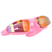Fogproof HD Waterproof Silicone Swimming Goggles for Adults & Children Pink