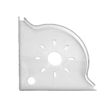 Corner Tank Shelf White With Coral Bracket For Kitchen Food Organization Wall Mounted
