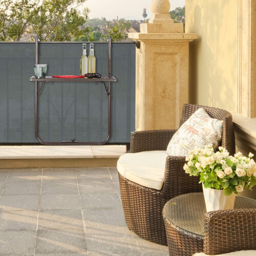 Tavolo pieghevole da balcone marrone 1