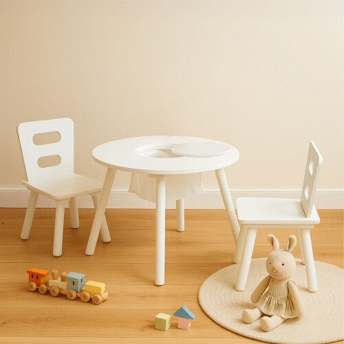 Kindertisch- und Stuhlset mit Stauraum 1