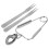 3Sets Silver Stainless Steel Snail Tong Fork Set Cooking Tool 1
