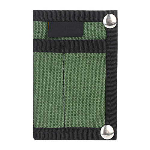 Lightweight Green Canvas Portable EDC Bag Compact Foldable Card Pouch 1