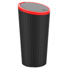 Car Trash Can With Lid Leak-Proof Pocket Trash Container For Auto Red Car Interior Accessories For Truck RV SUV Travel