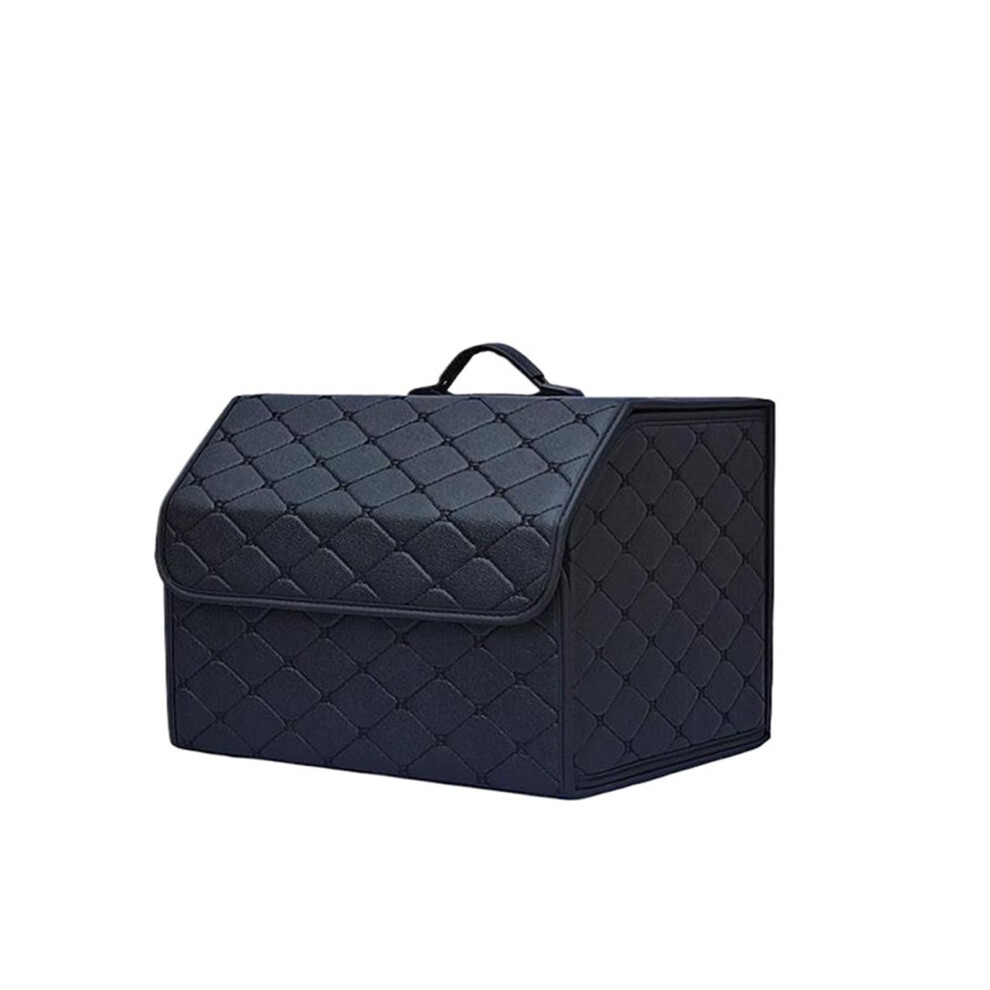 Car Trunk Organizer Box Foldable Large Capacity Leather For Car Suv Truck Black 9016109597984