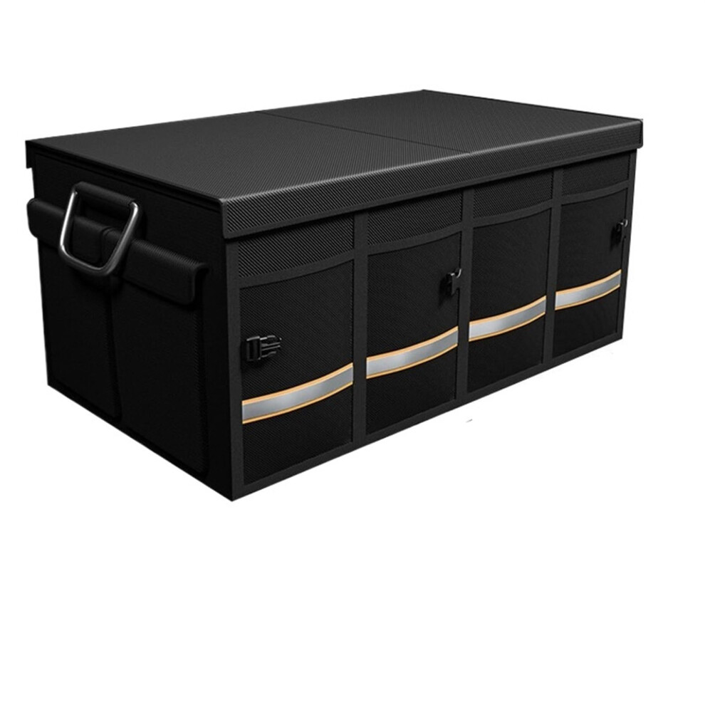 Car Trunk Organizer 46/66L Capacity Foldable Heavy Duty Reflective Strip Collapsible Storage Box For Car/Suv/Truck 9354506493059