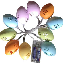 Zestaw Wielkanocnych Lamp LED, Wydrążone Jajka, Oświetlenie 2 M, 10 Sztuk