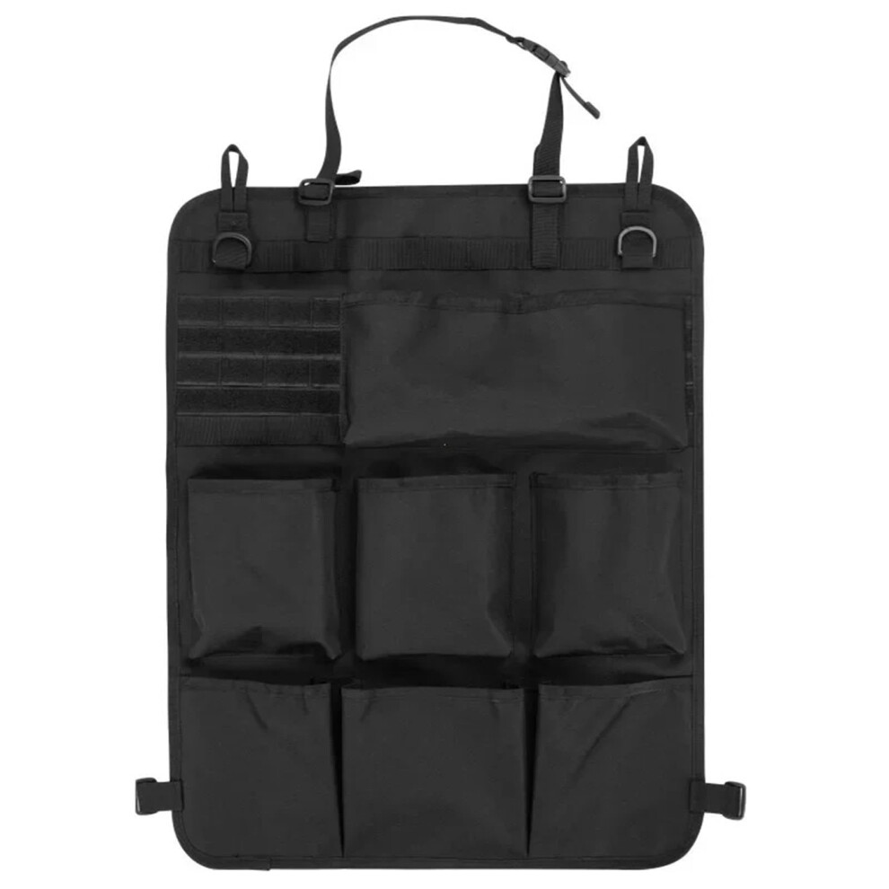 Car Boot Organiser Seat Back Storage Bag Car Seat Storage Organizer Tactical Camo Hanging Bags Heavy Duty Black 9084446571295