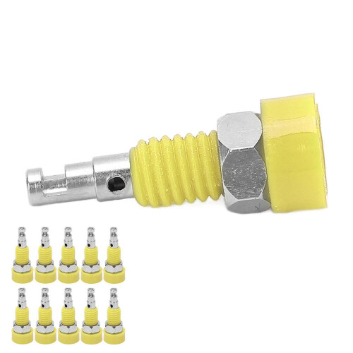 10pcs 2mm Banana Female Jack Socket Connector Adapter Panel Mini Binding Post for Electronic InstrumentYellow 2