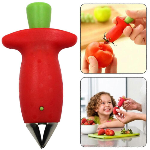 (1pc)Fruit Stem Remover Reusable Strawberry Stem Remover Kitchen Accessories 1