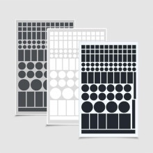 3 Sheet Led Light Blocking Stickers, Dimming Tape For Electronics, Blackout Covers For Led Lights, Black Grey White