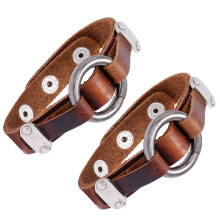 2 Herren Lederarmbänder Punk Retro Hand Schmuck