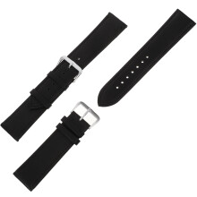 2 Schwarzes Glattes Uhrenarmband Verstellbar