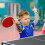 Black table tennis table with accessories 5