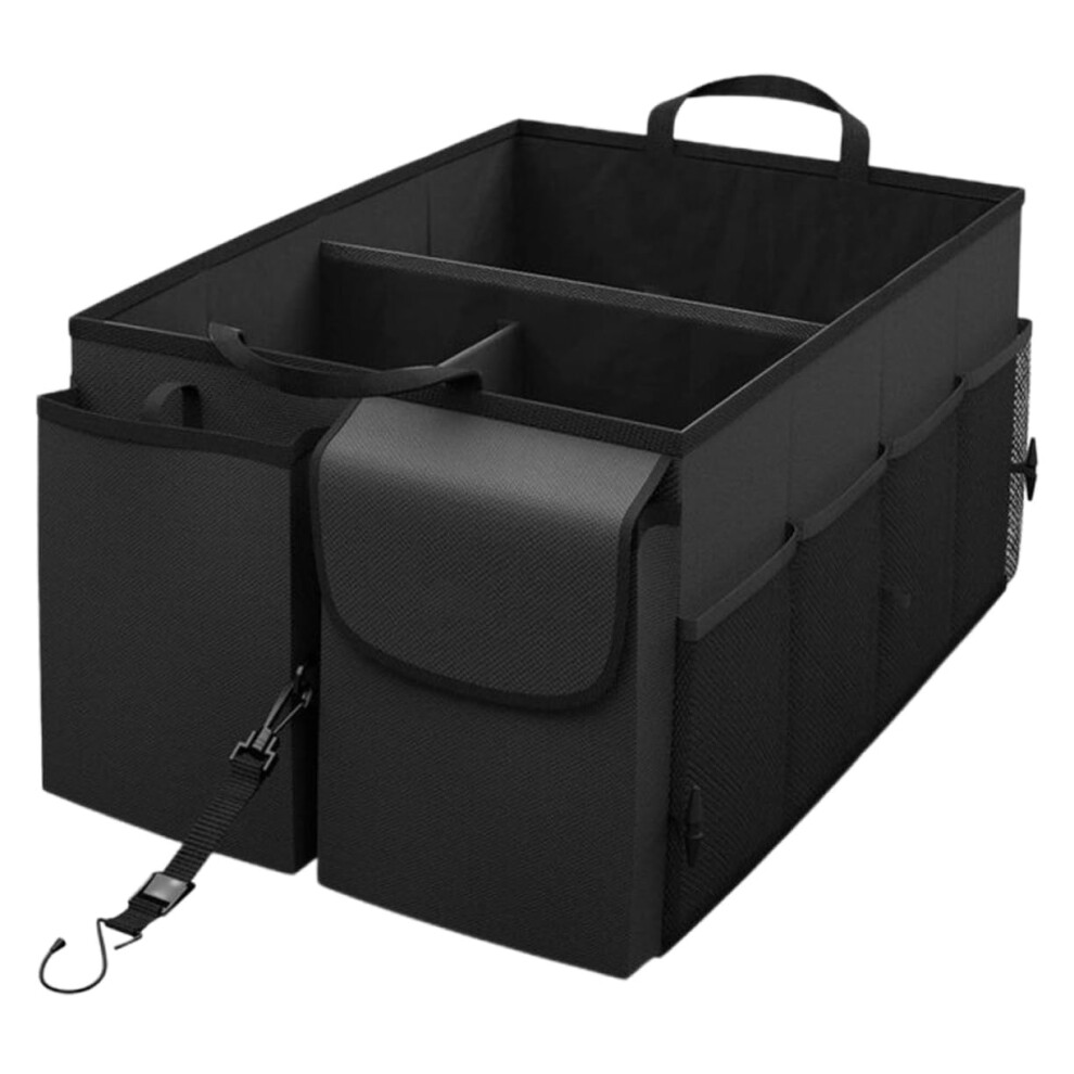 Car Trunk Organizer Multi-Compartment Design Versatile Storage Box For Grocery Camping And Road Trips 9084446571813