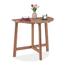 Halbrunder Klapptisch Holz braun