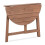 Halbrunder Klapptisch Holz braun 6