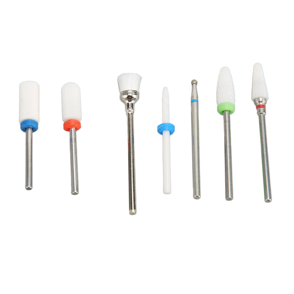 7Pcs Nail Drill Bits Set â Tungsten Steel & Ceramic for Shaping & Cleaning