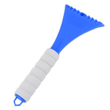 Blue Car Ice Scraper for Snow with Ergonomic Non-Slip EVA Handle