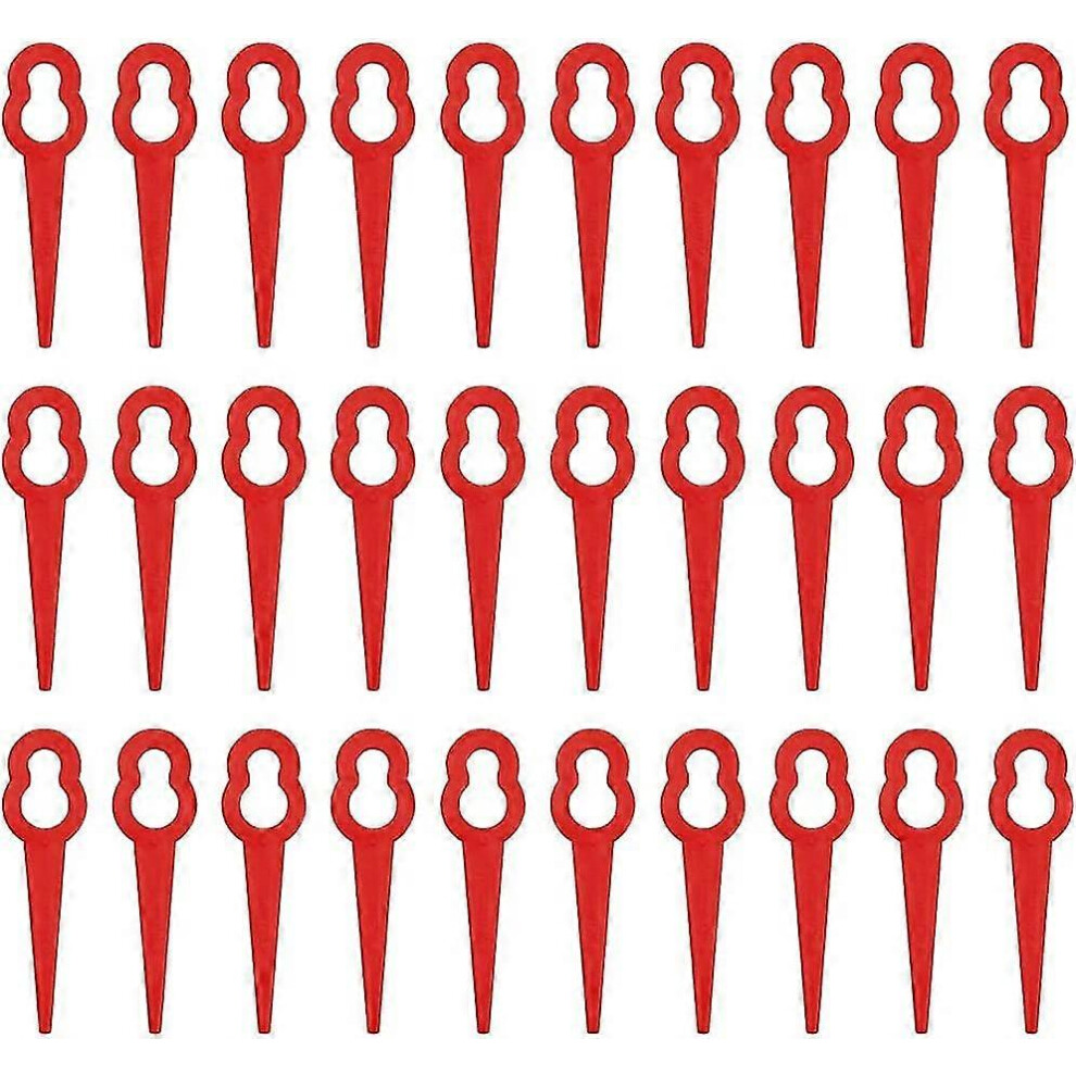 Pack of 200 replacement plastic blades for 83mm grass trimmers (red)