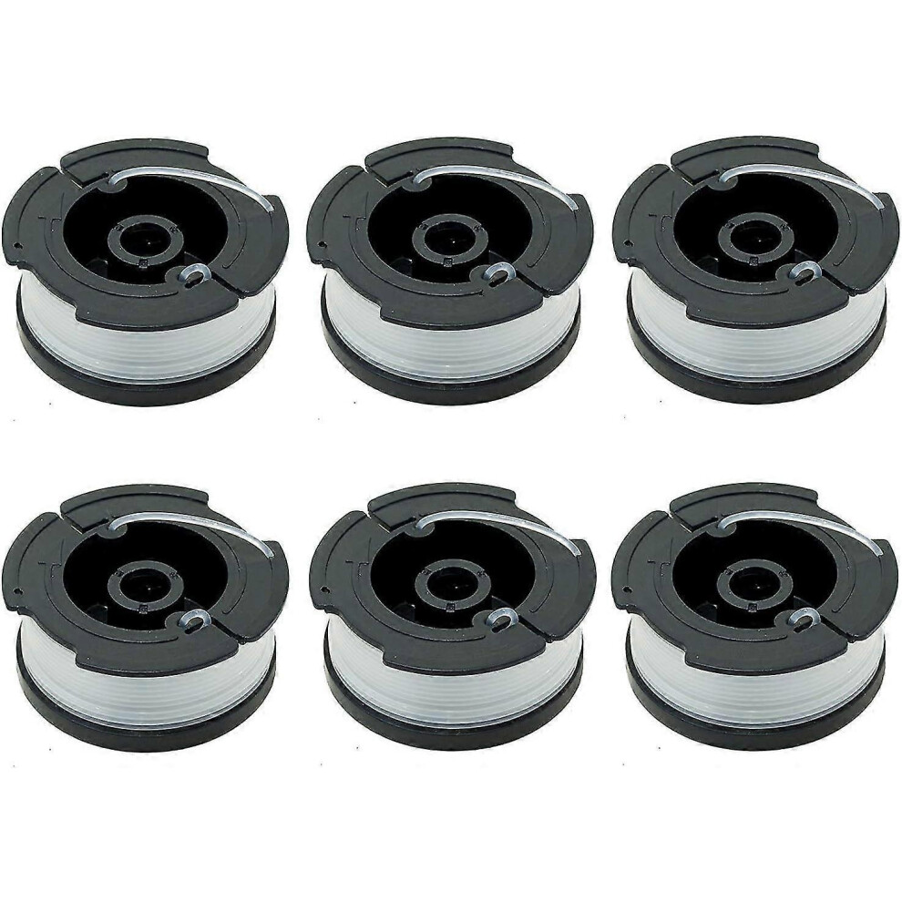 Pack of 6 A6481 A6485 spools for Black & Decker grass trimmers