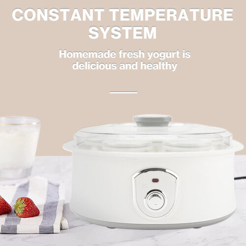 Yoghurt Maker 20W Compact Yoghurt Fermentation Machine 1.5L With 7 Glass Containers Intelligent Constant Temperature 1