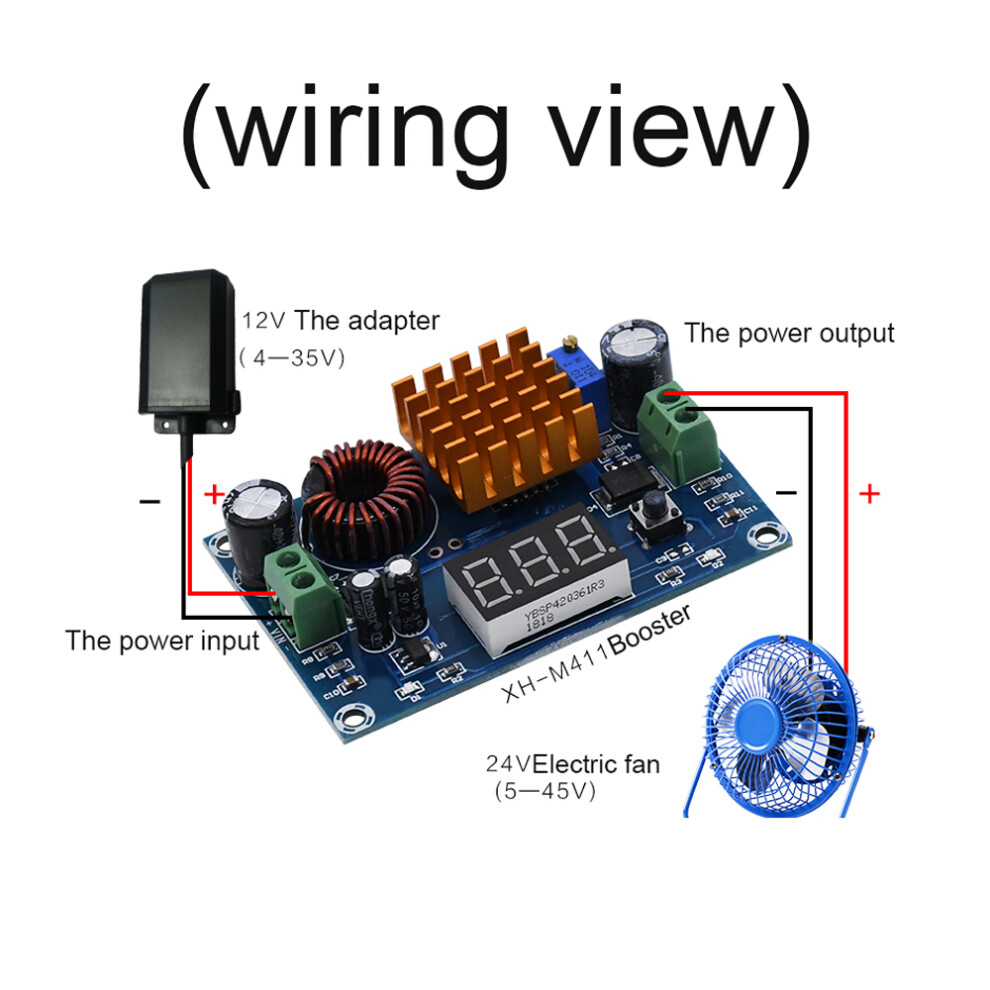 Digital Boost Board 100W 4-35V To 5-45V Adjustable Voltage Module 4981354056188