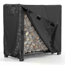 Firewood cover (244 x 61 x 107 cm) made of 600D Oxford fabric, rainproof, for furniture and outdoor use - Pjun