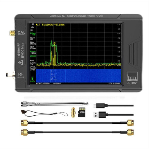 TinySA ULTRA Plus New 7.3GHz ZS407 Handheld Tiny Spectrum Analyzer