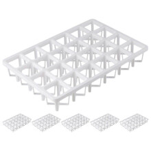 Set of 6 square germination trays for plants, growing cups, seedling trays for nursery