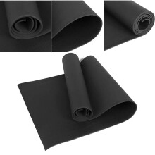 Yoga Mats Bulk Non Slip 4mm EVA Foldable Home Workout Pilates Mat Slim Black