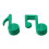 Musical Note Shaped Teas Filter Silicone Infuser Strainer-Green 1