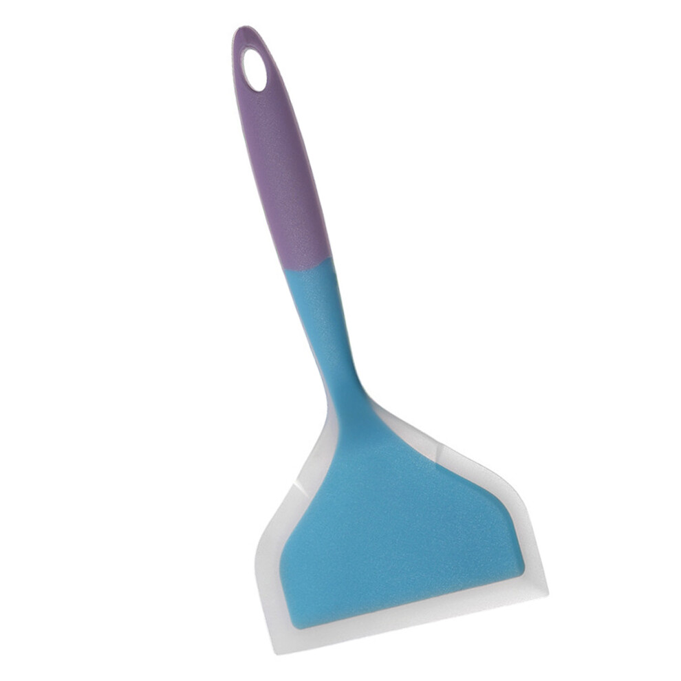 Cooking Spatula Wide Mouth Nonstick Scraper-Purple Handle Blue 7704000051705