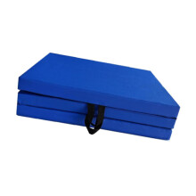 Women Foldable Exercise Mat, Pilates Mat For Home Workouts, Elastic Non-Slip Floor Protector, Blue