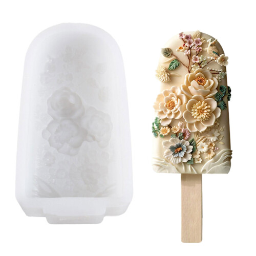 Silicone Popsicles Maker Flower Shape Popsicles Molds Ice-1