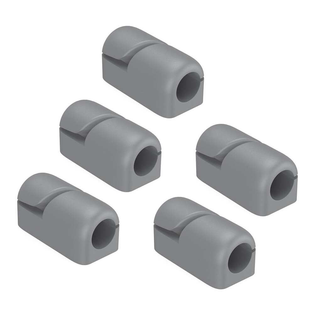 5Pcs Cable Clip Organizers Clamp Fastener Silicone- Cc01 Gray 7704000052887