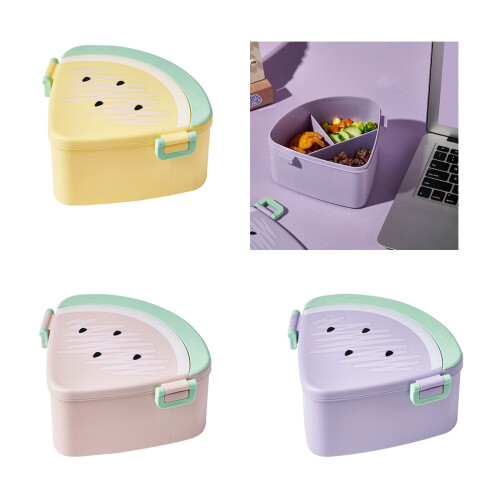 Leakproof Lunch Fruit Container Microwave Safe with 3-Purple 2