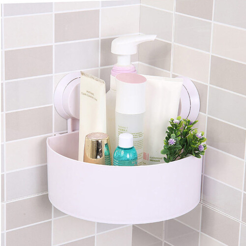 Plastic Zuignap Badkamer Keuken Opbergrek Organizer Doucherek (Wit) 1